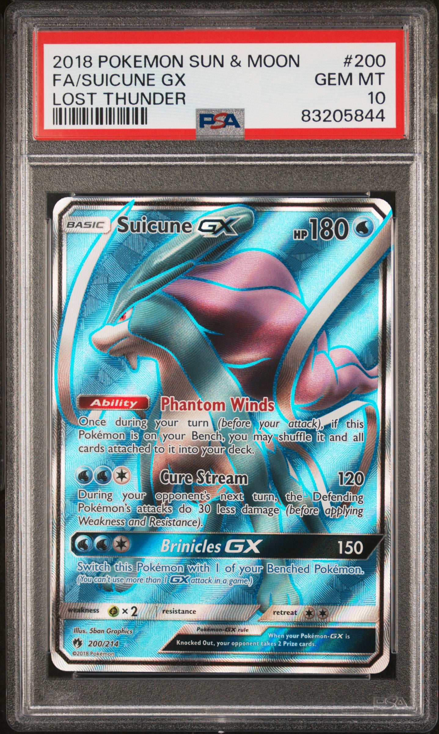 Suicune Lost Thunder PSA 10 #83205844