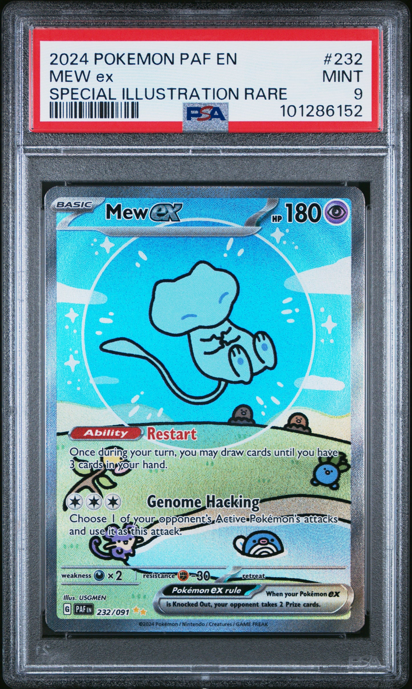 Mew Paldean Fates PSA 9 #101286152