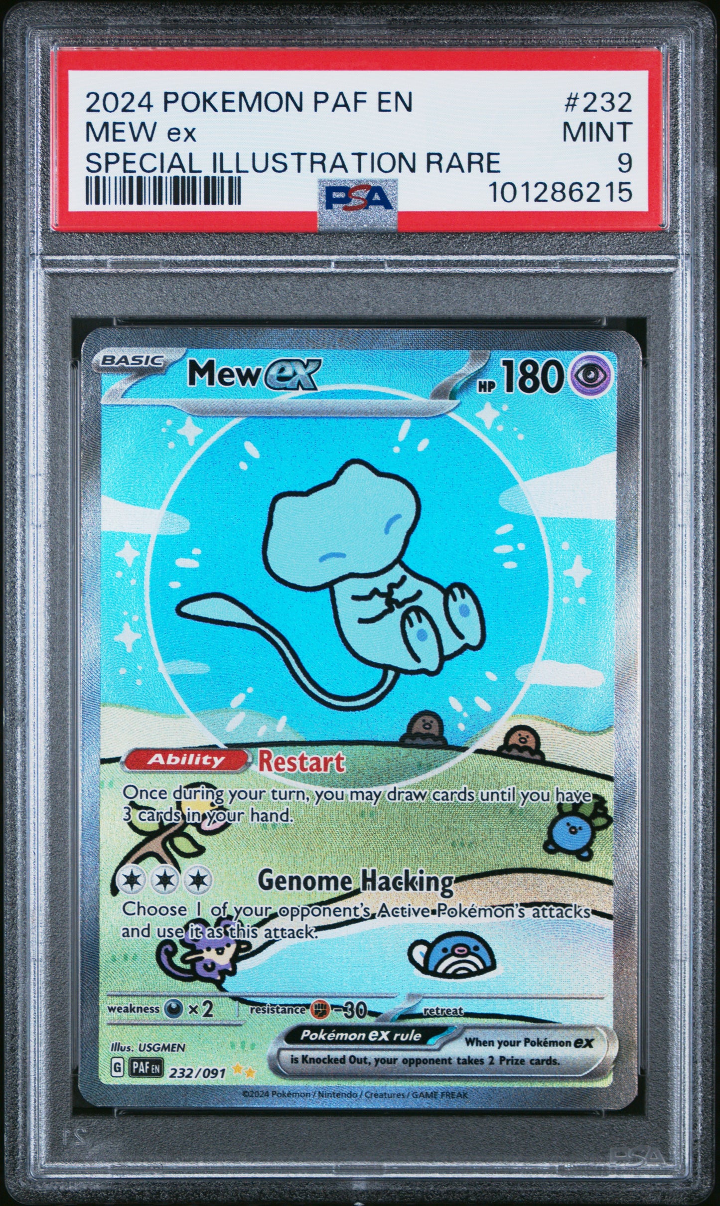 Mew Paldean Fates PSA 9 #101286215