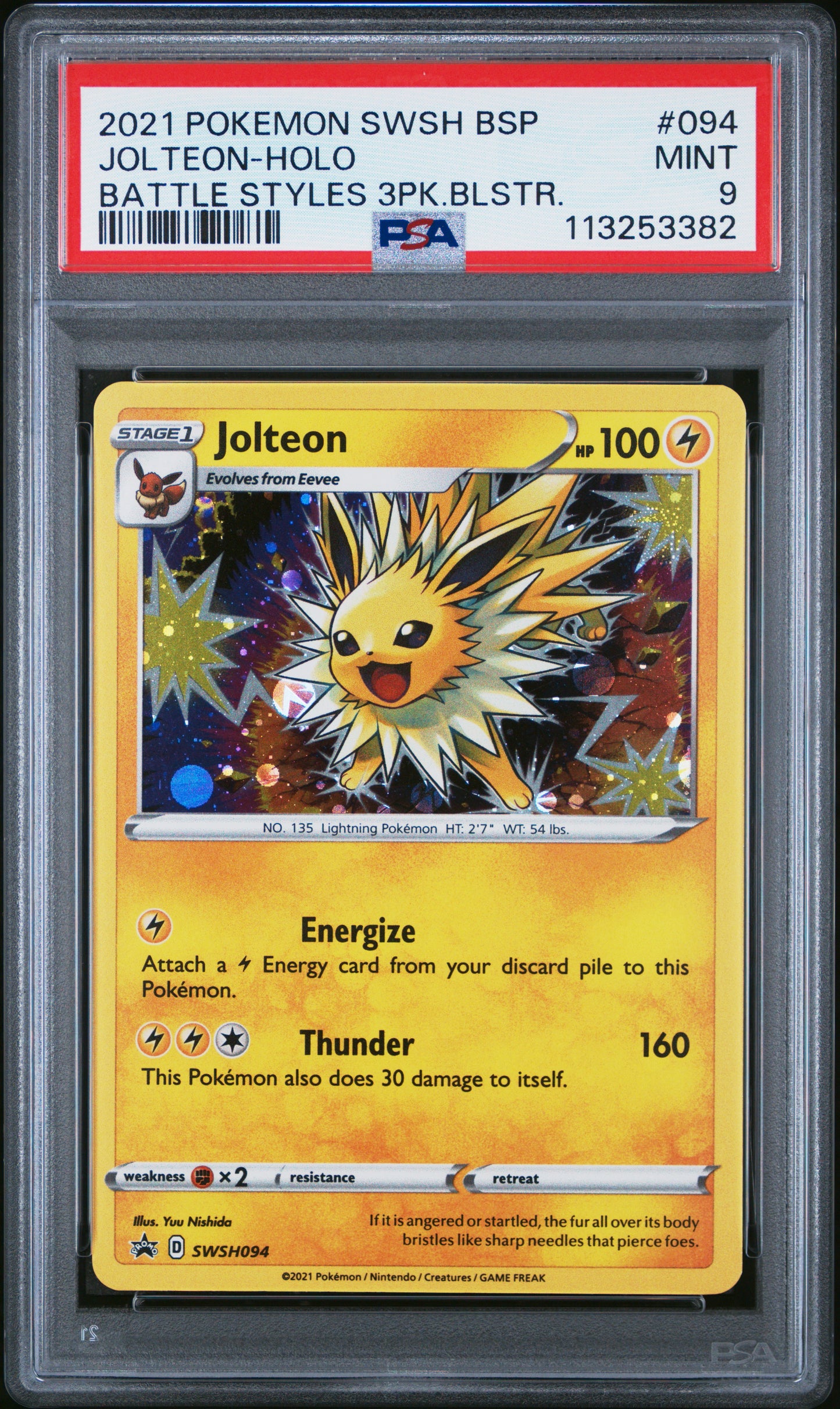 Jolteon Black Star Promo PSA 9 #113253382