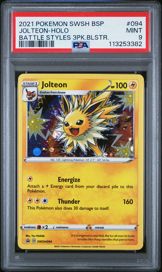 Jolteon Black Star Promo PSA 9 #113253382