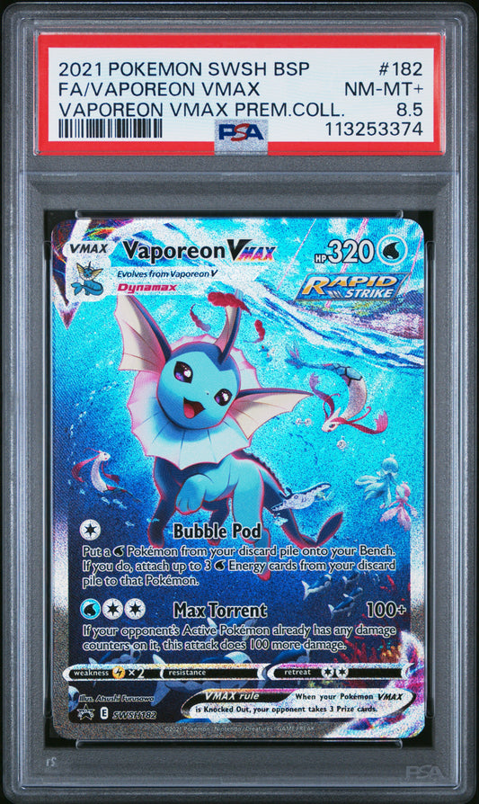 Vaporeon Black Star Promo PSA 8.5 #113253374